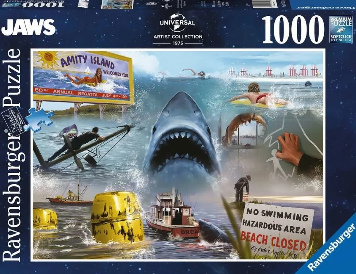 Ravensburger Disney, Pixar, Marvel|1000-1499<Jaws! - puzzel van 1000 stukjes