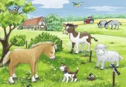 Kinderen Ravensburger Dieren|Legpuzzels<Jonge dieren op het platteland - 2 x 12 stukjes