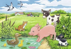 Kinderen Ravensburger Dieren|Legpuzzels<Jonge dieren op het platteland - 2 x 12 stukjes
