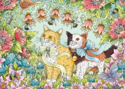 Ravensburger Tekening|Dieren<Kattenvriendschap - puzzel van 1000 stukjes
