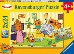 Kinderen Ravensburger Tekening|Legpuzzels<Kid-e-Cats - 2 puzzels van 24 stukjes