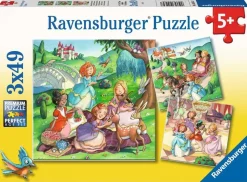 Kinderen Ravensburger Tekening|Legpuzzels<Kleine Prinsessen - 3 puzzels van 49 stukjes
