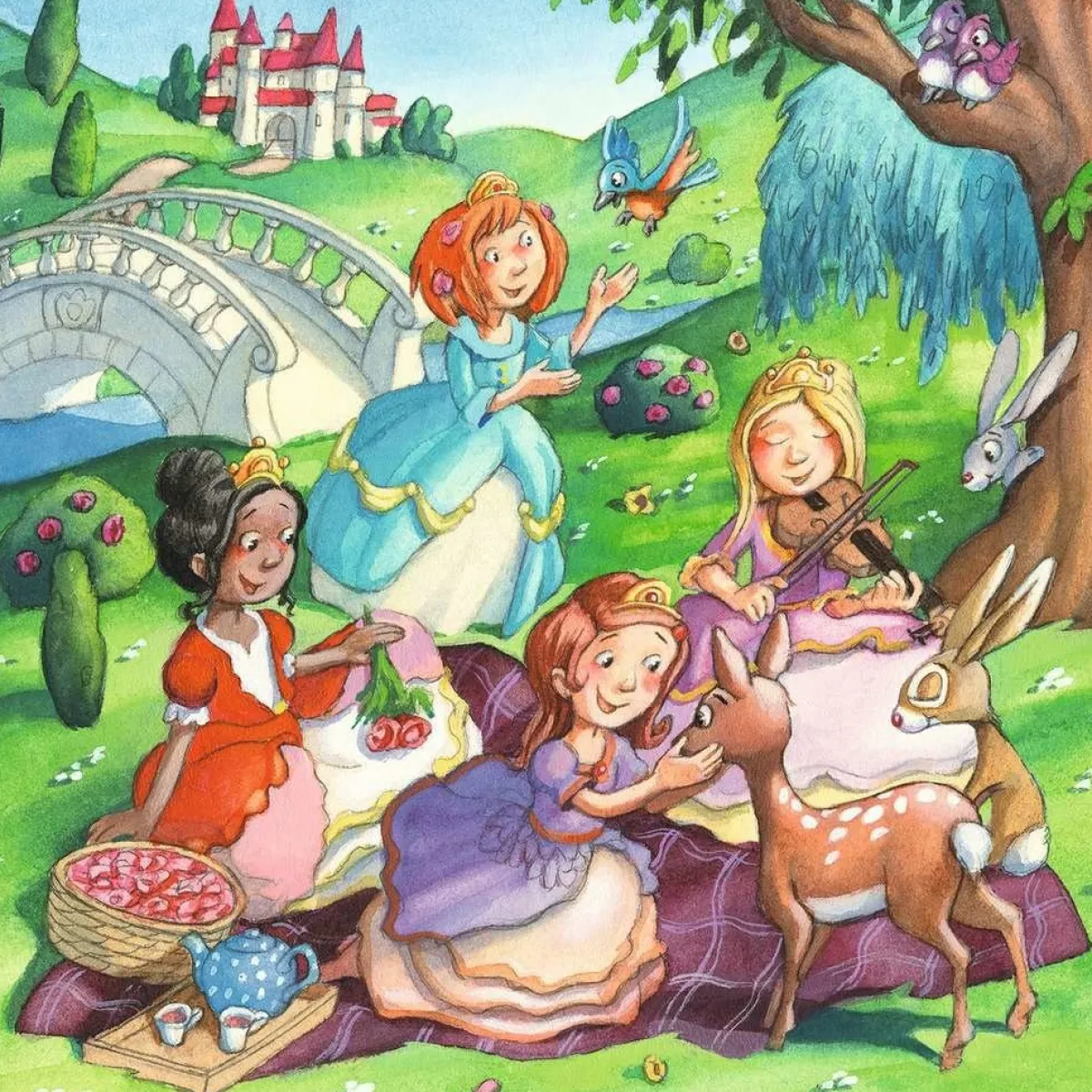 Kinderen Ravensburger Tekening|Legpuzzels<Kleine Prinsessen - 3 puzzels van 49 stukjes