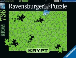 Ravensburger Speciale Vorm|Breinbrekers<Krypt - Neon Groen - puzzel van 736 stukjes