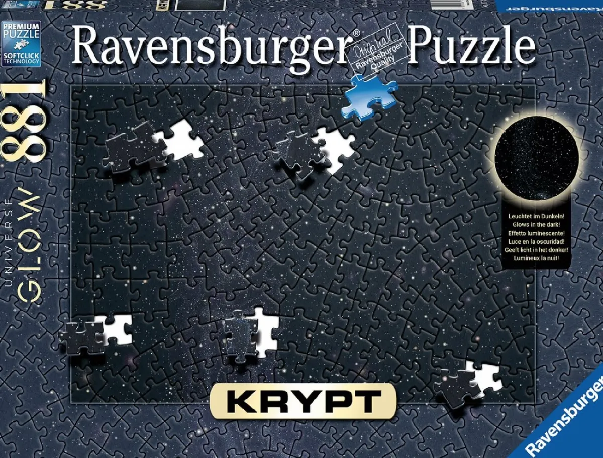 Ravensburger Speciale Vorm|Breinbrekers<Krypt - Universe Glow - puzzel van 881 stukjes