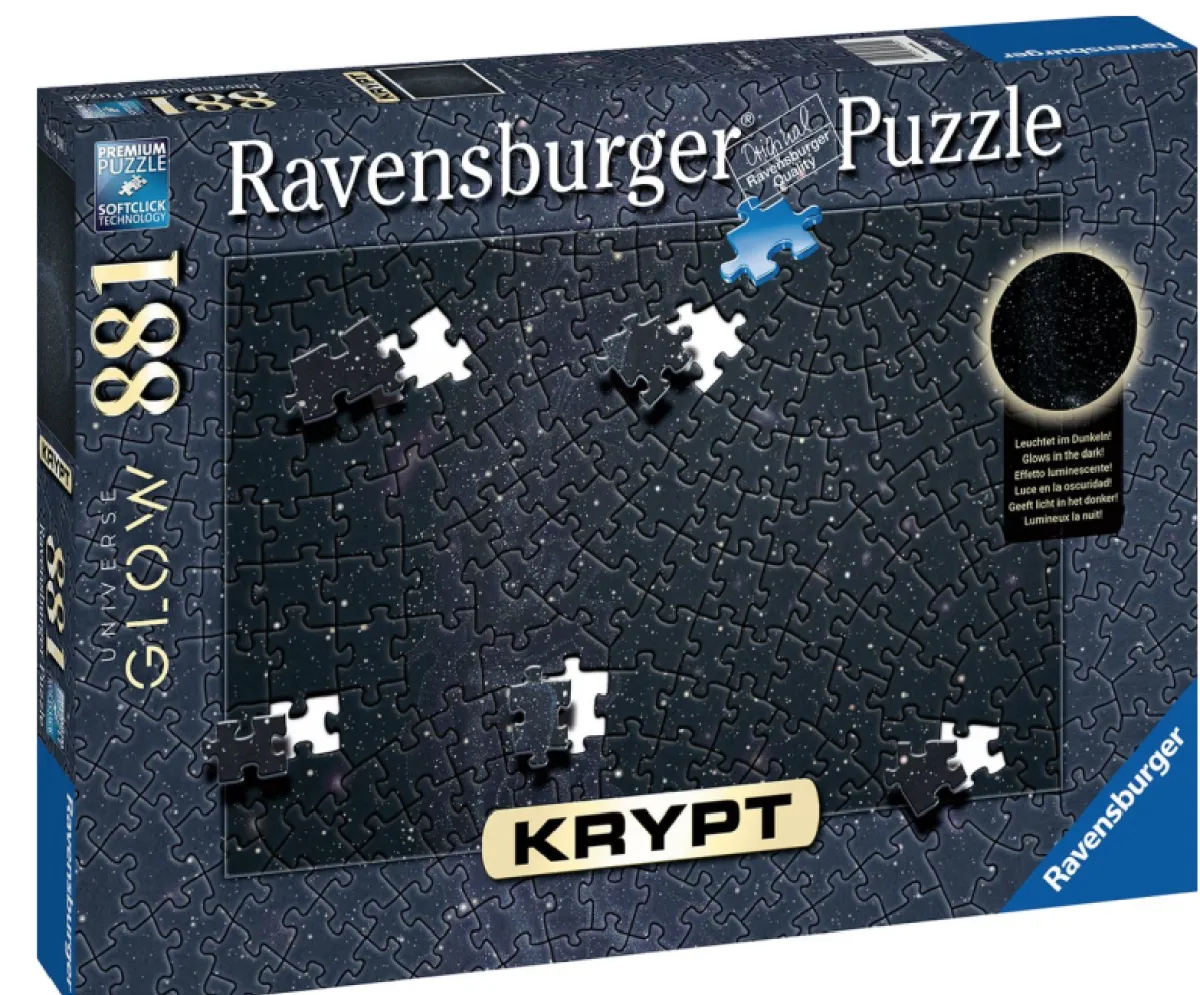 Ravensburger Speciale Vorm|Breinbrekers<Krypt - Universe Glow - puzzel van 881 stukjes