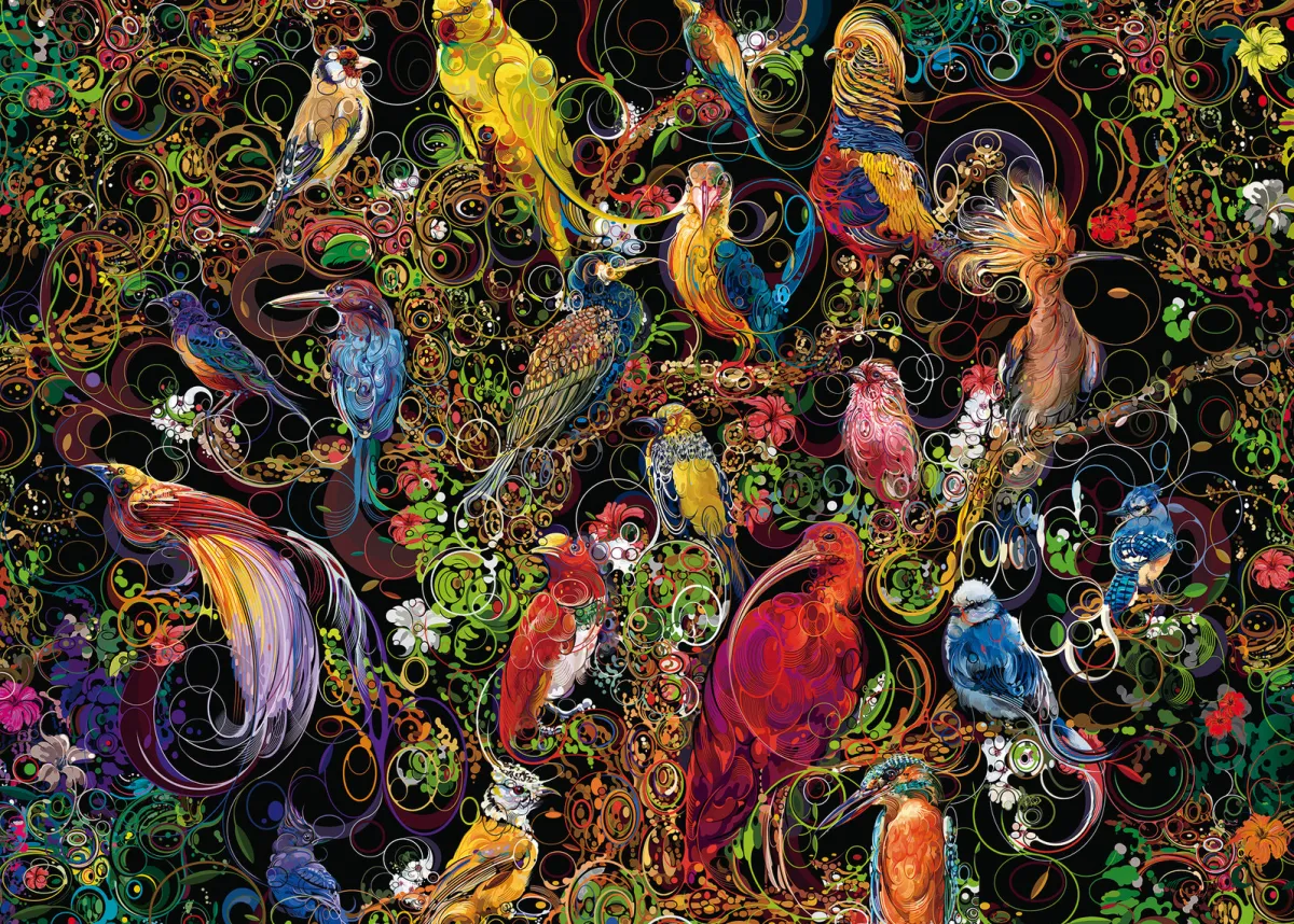 Ravensburger Fantasy|Dieren<Kunstige vogels - puzzel van 1000 stukjes