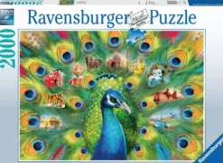 Ravensburger Fantasy|Dieren<Land van de pauw  - puzzel van 2000 stukjes