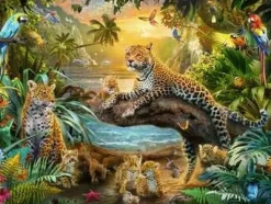 Ravensburger Dieren|Landschappen<Luipaarden in de jungle - puzzel van 1500 stukjes