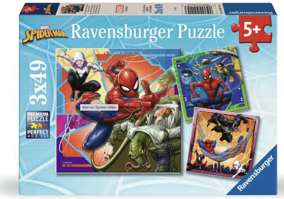 Kinderen Ravensburger Disney, Pixar, Marvel|Legpuzzels<Marvel Spider-Man - 3 puzzels van 49 stukjes
