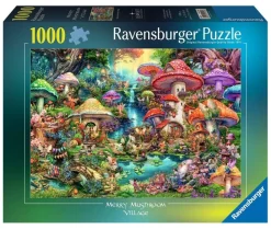 Ravensburger Fantasy|Tekening<Merry Mushroom Village - Aimee Stewart - puzzel van 1000 stukjes