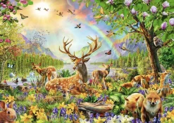 Kinderen Ravensburger Dieren|Legpuzzels<Mooie hertenfamilie - puzzel van 200 stukjes