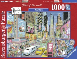 Ravensburger Tekening|Steden En Gebouwen<New York -Fleroux - puzzel van 1000 stukjes