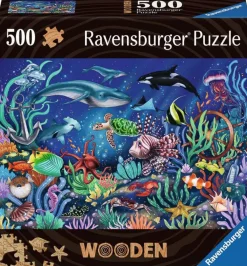 Kinderen Ravensburger Speciale Vorm|Dieren<Onder de Zee - Houten Contourpuzzel - 500 stukjes