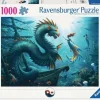 Ravensburger Fantasy|Dieren<Onderwaterfantasy: Draak, zeemeermin en schildpadden - puzzel van 1000 stukjes