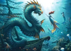 Ravensburger Fantasy|Dieren<Onderwaterfantasy: Draak, zeemeermin en schildpadden - puzzel van 1000 stukjes