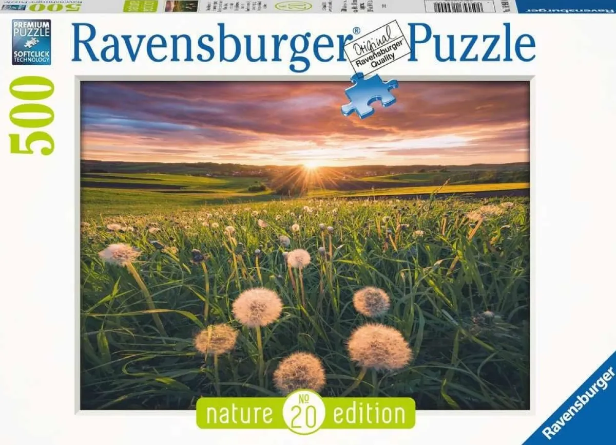 Kinderen Ravensburger Tekening|Dieren<Paardenbloemen bij zonsondergang - puzzel van 500 stukjes