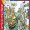 Ravensburger Tekening|Steden En Gebouwen<Pakjesboot - Fleroux - puzzel van 1000 stukjes