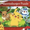 Kinderen Ravensburger Tekening|Legpuzzels<Pikachu en zijn vrienden - 2 puzzels van 24 stukjes