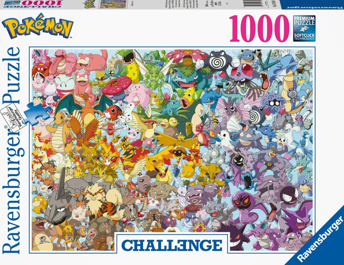 Ravensburger Disney, Pixar, Marvel|1000-1499<Pokemon - Challenge - puzzel van 1000 stukjes