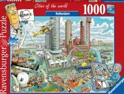 Ravensburger Tekening|Steden En Gebouwen<Rotterdam - Fleroux - puzzel van 1000 stukjes