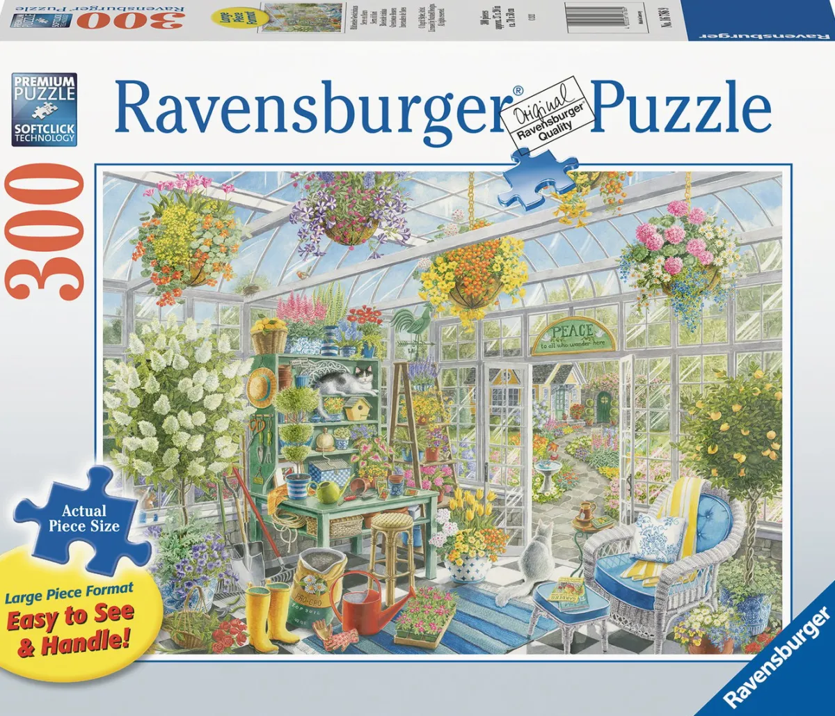 Ravensburger Tekening|100-499<Serre paradijs - puzzel van 300 XXL stukjes