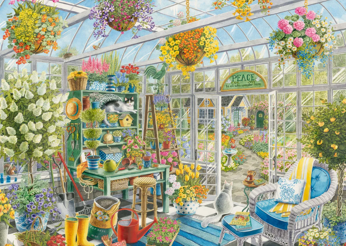 Ravensburger Tekening|100-499<Serre paradijs - puzzel van 300 XXL stukjes