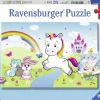 Kinderen Ravensburger Tekening|Legpuzzels<Sprookjesachtige eenhoorns - 2 puzzels van 24 stukjes