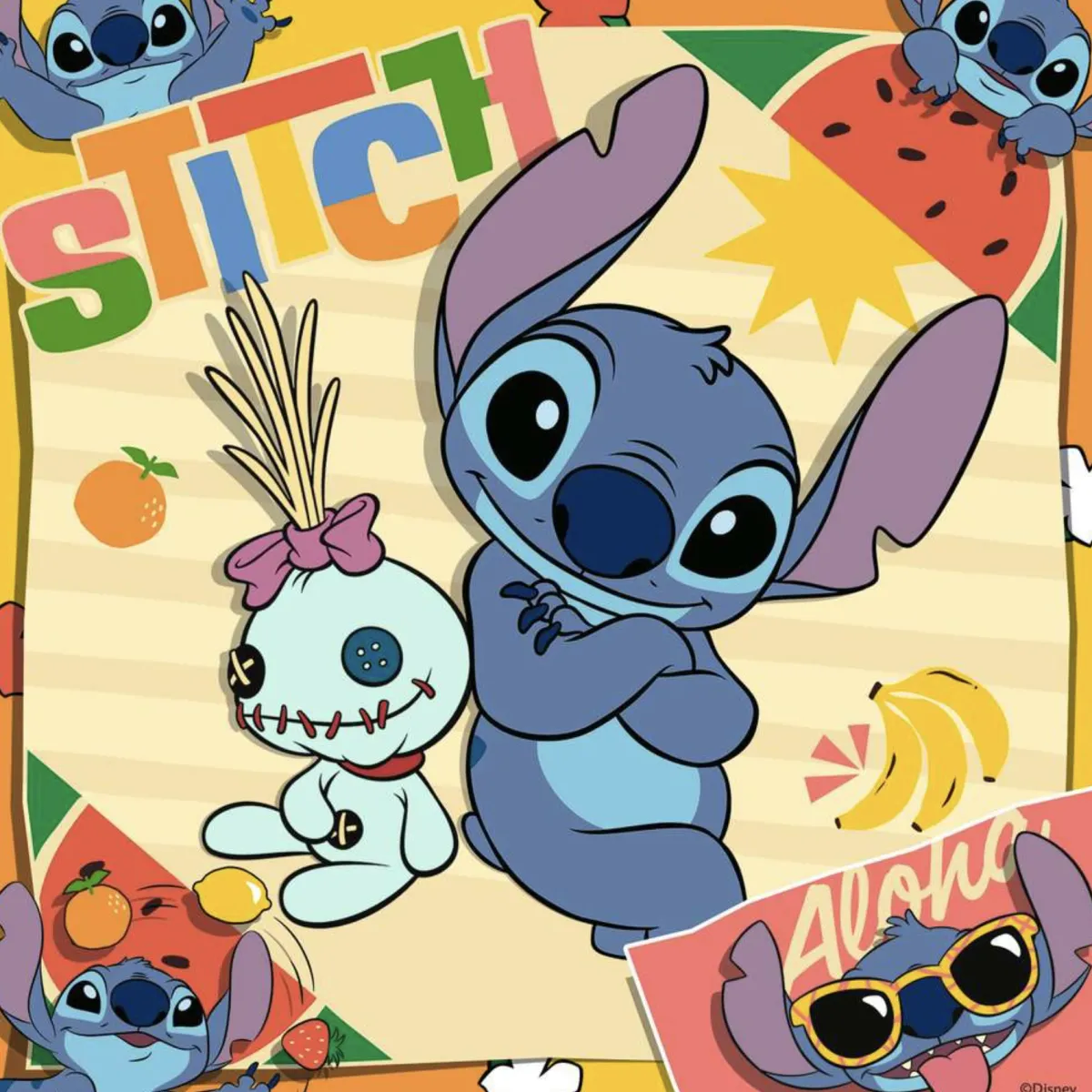 Kinderen Ravensburger Disney, Pixar, Marvel|Legpuzzels<Stitch - 3 puzzels van 49 stukjes