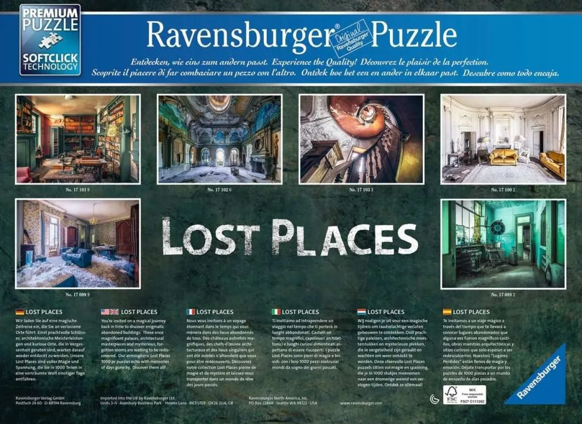 Ravensburger Steden En Gebouwen|1000-1499<The Palace Palazzo - Lost Places - 1000 stukjes
