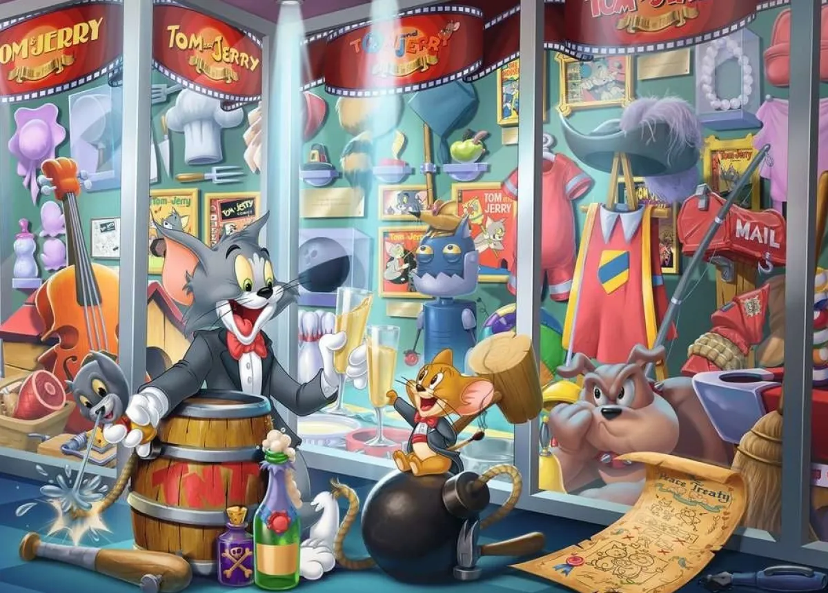 Ravensburger Disney, Pixar, Marvel|Tekening<Tom and Jerry - Hall Of Fame - puzzel 1000 stukjes