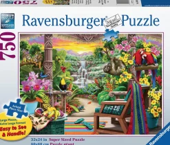 Ravensburger Tekening|Dieren<Tropisch verblijf - puzzel van 750 XL stukjes - Exclusiviteit