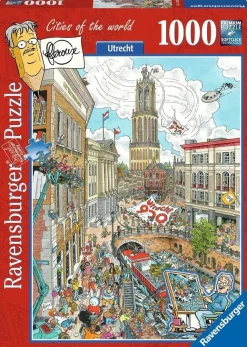Ravensburger Tekening|Steden En Gebouwen<Utrecht - Fleroux - puzzel van 1000 stukjes
