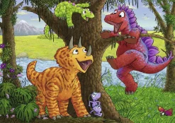 Kinderen Ravensburger Dieren|Legpuzzels<Vrolijke dino's - 2 puzzels van 24 stukjes