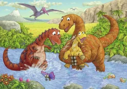 Kinderen Ravensburger Dieren|Legpuzzels<Vrolijke dino's - 2 puzzels van 24 stukjes