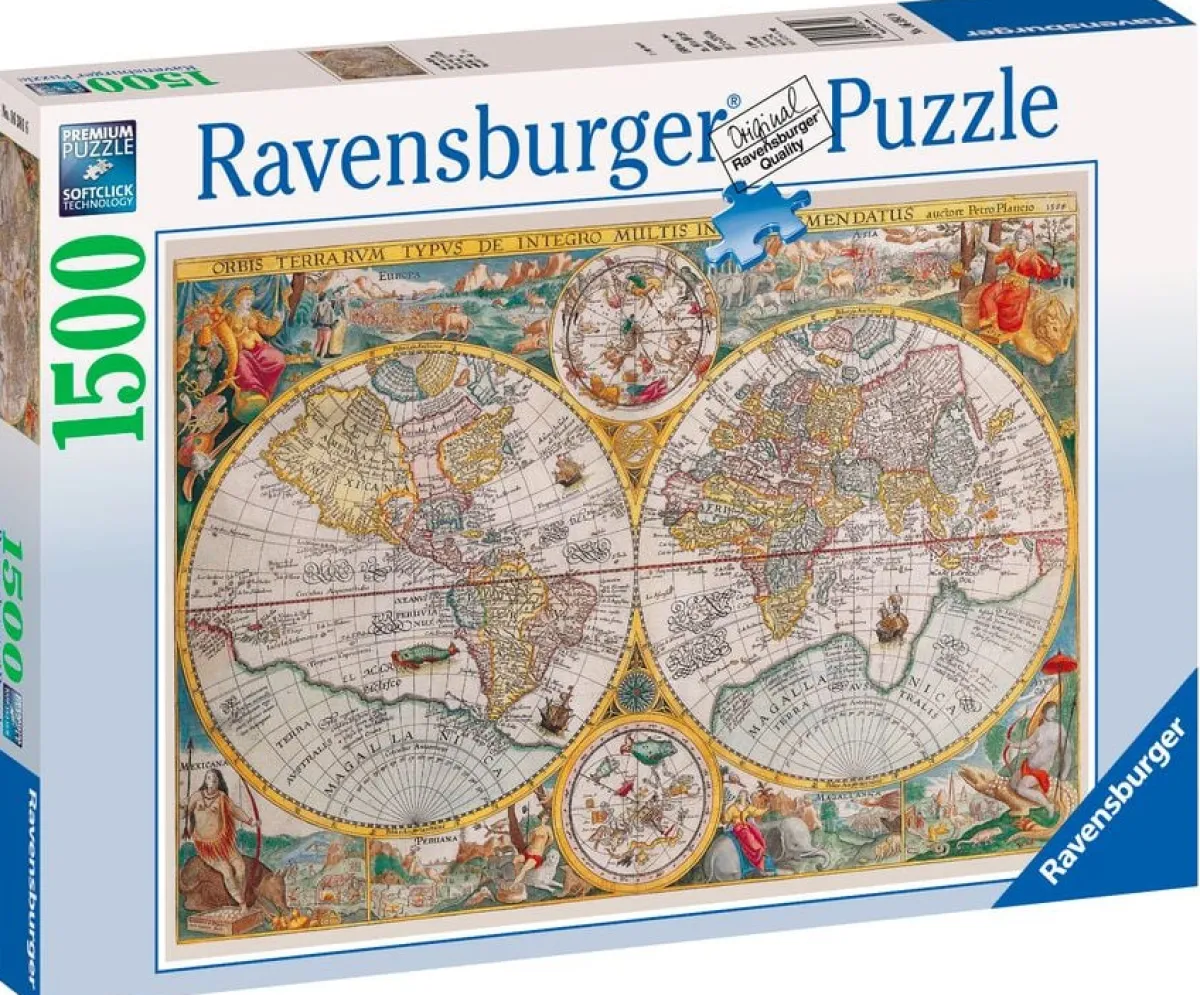 Ravensburger Kunst En Cultuur|Astrologie & Wereldkaarten<Wereldkaart uit 1594 - 1500 stukjes