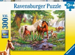 Kinderen Ravensburger Dieren|Legpuzzels<Wilde paarden bij de rivier - 300 stukjes