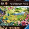Kinderen Ravensburger Speciale Vorm|Dieren<Wilde Tuin - Houten Contourpuzzel - 500 stukjes