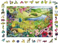 Kinderen Ravensburger Speciale Vorm|Dieren<Wilde Tuin - Houten Contourpuzzel - 500 stukjes