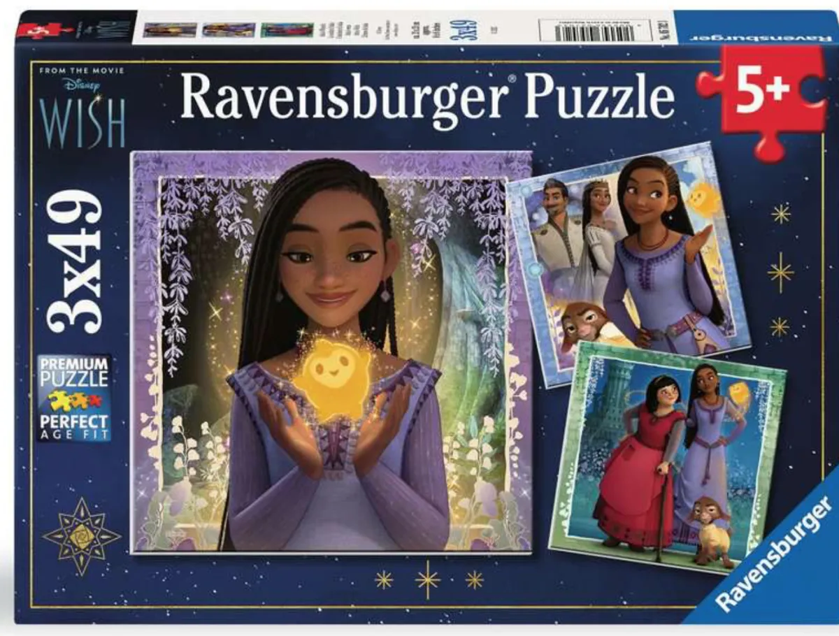 Kinderen Ravensburger Disney, Pixar, Marvel|Legpuzzels<Wish - 3 puzzels van 49 stukjes