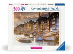Kinderen Ravensburger Landschappen|Steden En Gebouwen<Zonsondergang in Kopenhagen - puzzel van 500 stukjes