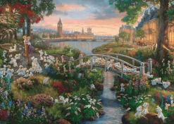 Schmidt Disney, Pixar, Marvel|1000-1499<101 dalmatiërs - Thomas Kinkade - puzzel van 1000 stukjes
