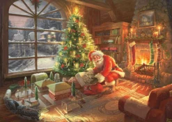 Schmidt Landschappen|1000-1499<De kerstman is er - Thomas Kinkade - puzzel van 1000 stukjes
