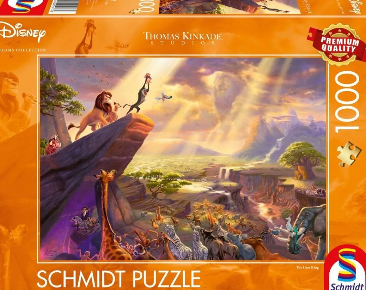 Schmidt Disney, Pixar, Marvel|1000-1499<De Leeuwenkoning - Thomas Kinkade - puzzel van 1000 stukjes