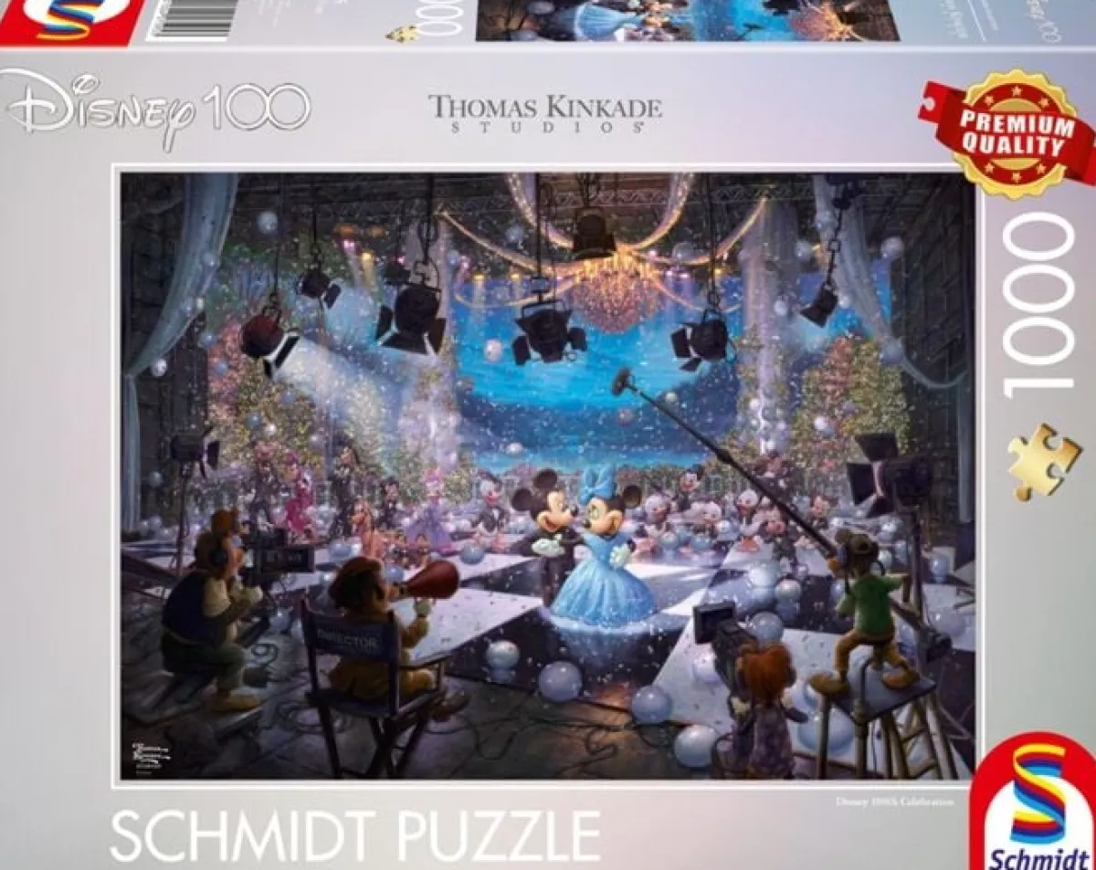 Schmidt Disney, Pixar, Marvel|1000-1499<Disney 100 jaar Feest - Thomas Kinkade - puzzel van 1000 stukjes
