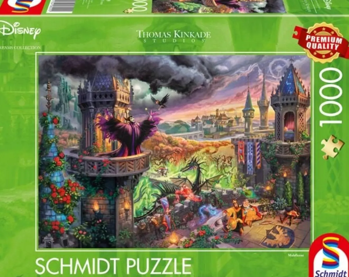 Schmidt Disney, Pixar, Marvel|1000-1499<Maleficent - Thomas Kinkade - puzzel van 1000 stukjes
