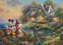 Schmidt Disney, Pixar, Marvel|1000-1499<Mickey en Minnie Mouse - Thomas Kinkade - puzzel van 1000 stukjes