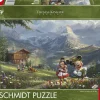 Schmidt Disney, Pixar, Marvel|1000-1499<Mickey en Minnie in de Alpen - Thomas Kinkade - puzzel van 1000 stukjes