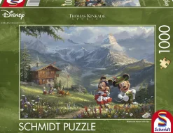 Schmidt Disney, Pixar, Marvel|1000-1499<Mickey en Minnie in de Alpen - Thomas Kinkade - puzzel van 1000 stukjes