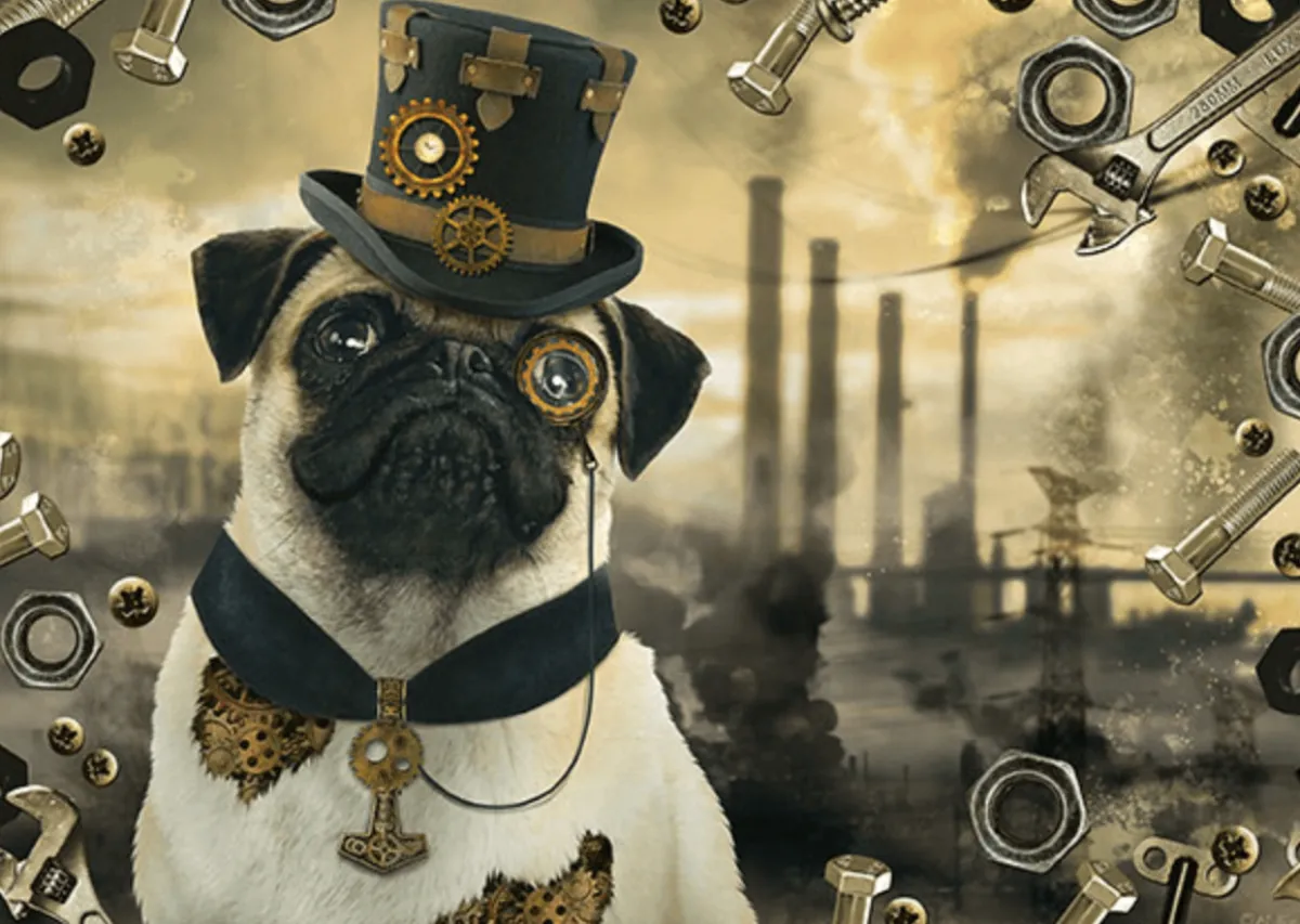 Schmidt Dieren|Kunst En Cultuur<Steampunk Hond - puzzel van 1000 stukjes